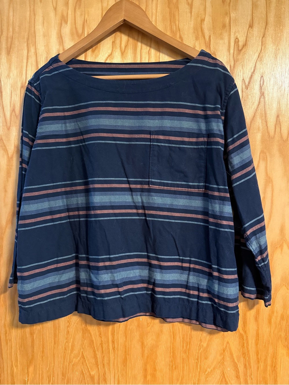 Patagonia Striped Navy Long-Sleeve Women's Top- L